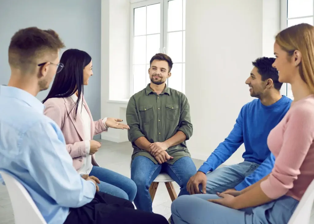 clients during a group therapy in Menifee California