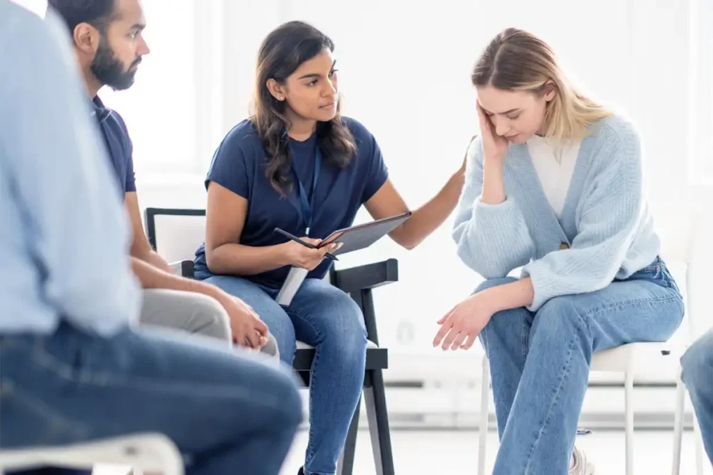 female client during a treatment program for Benzodiazepine Addiction