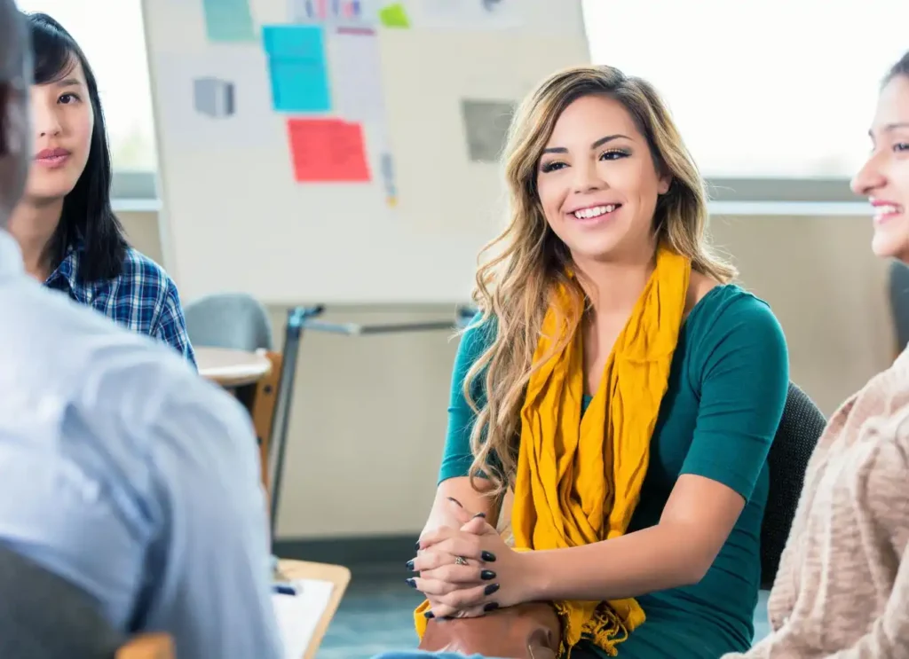 female client during her admission at an addiction treatment center in menifee california