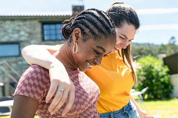 female client full of hope at treatment center in california