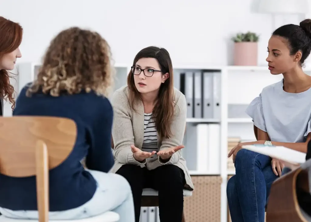 women during group therapy at addiction treatment center in menifee CA