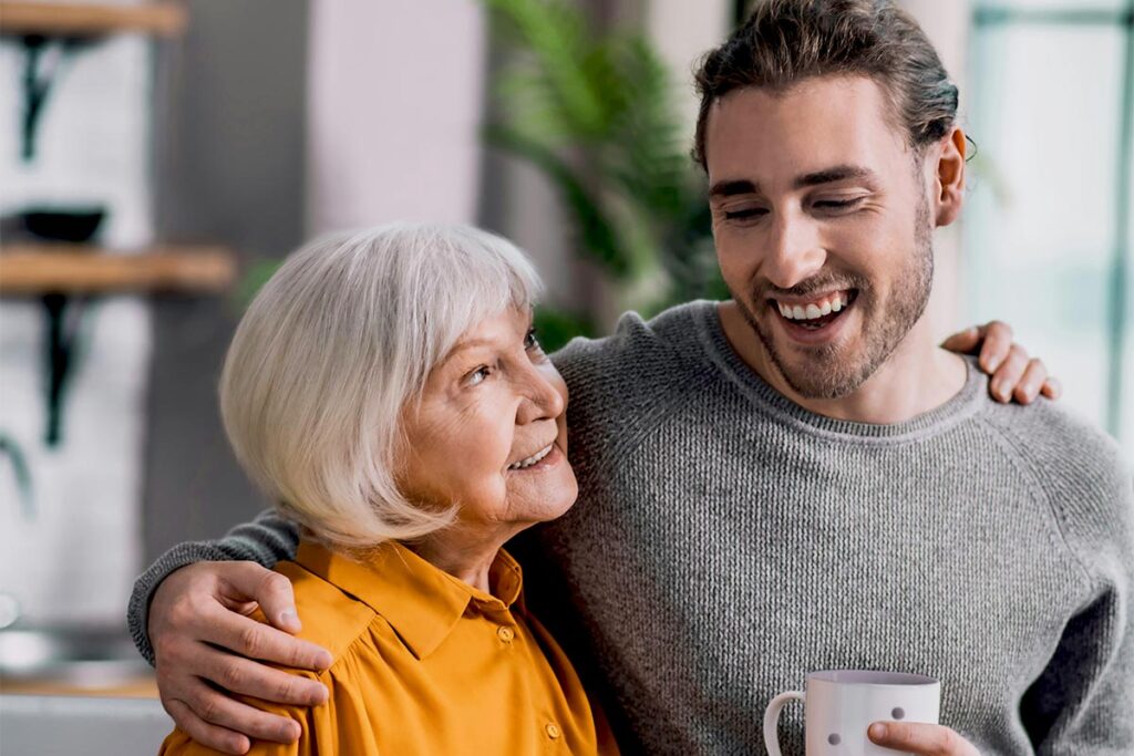 mother Provides Parental Support to her son