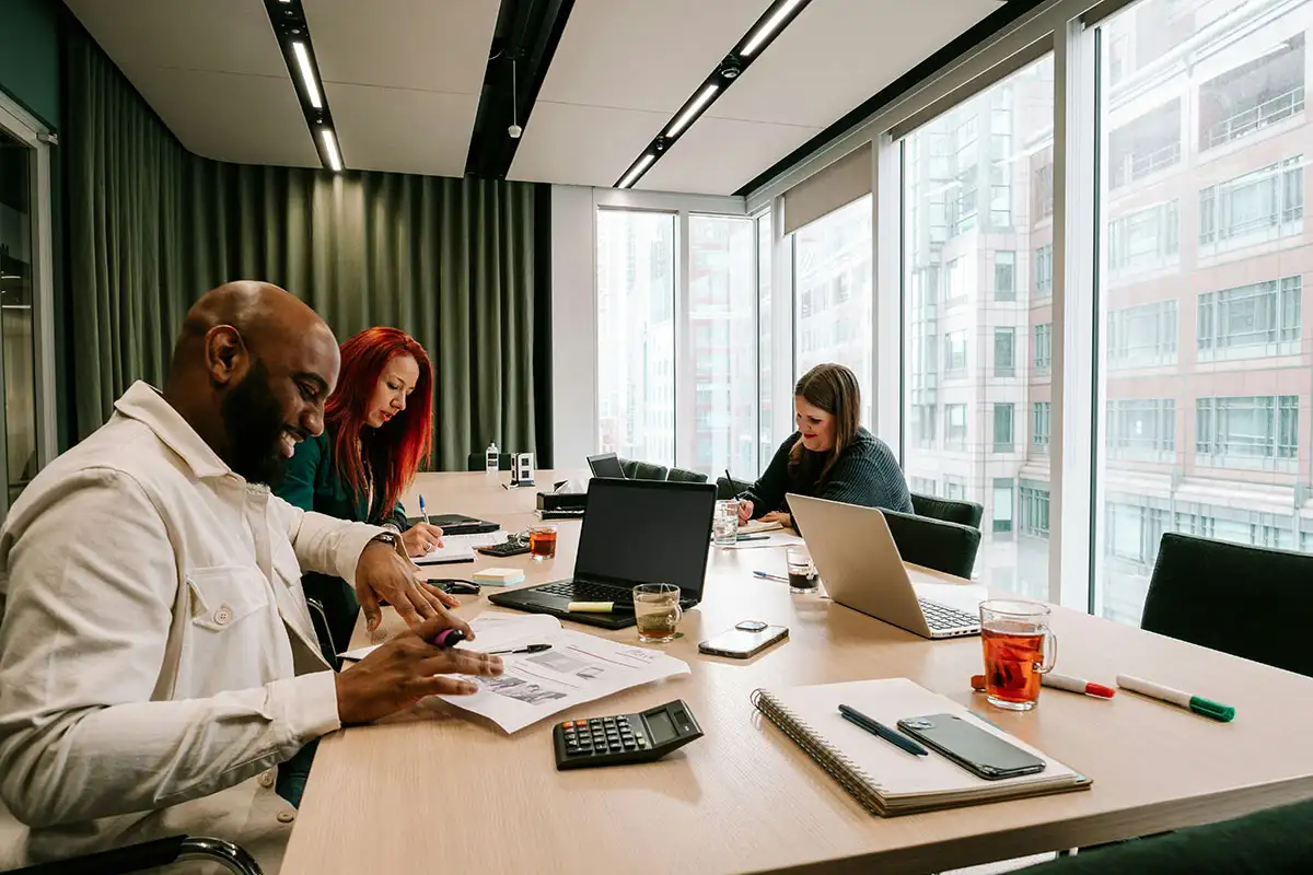 people working in the office