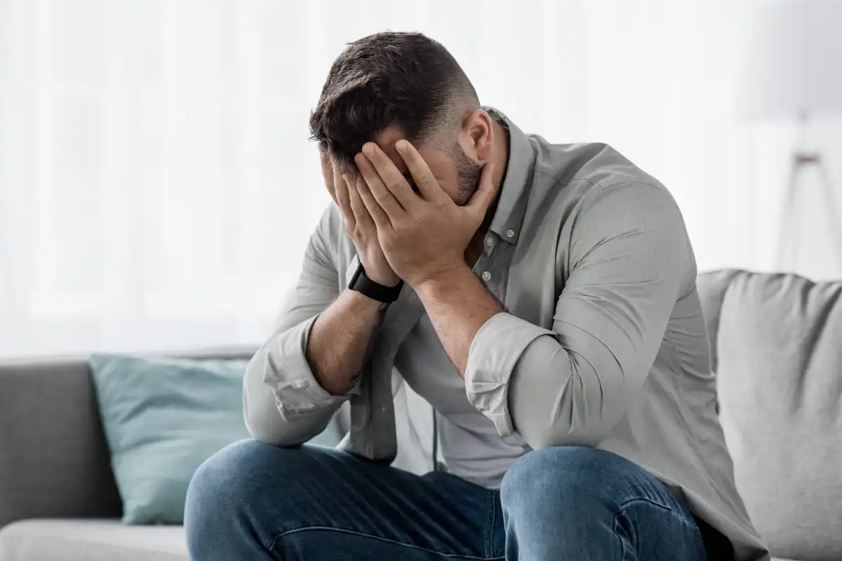 male client experiencing emotional relapse