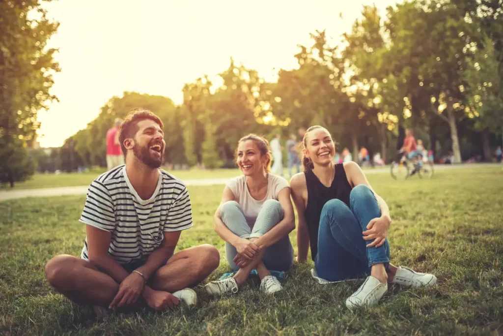 two women and a man enjoying Life After Prescription Drug Addiction