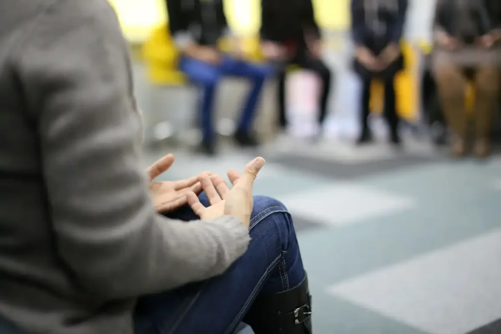 photo of people during group therapy in drug and alcohol rehab in menifee CA