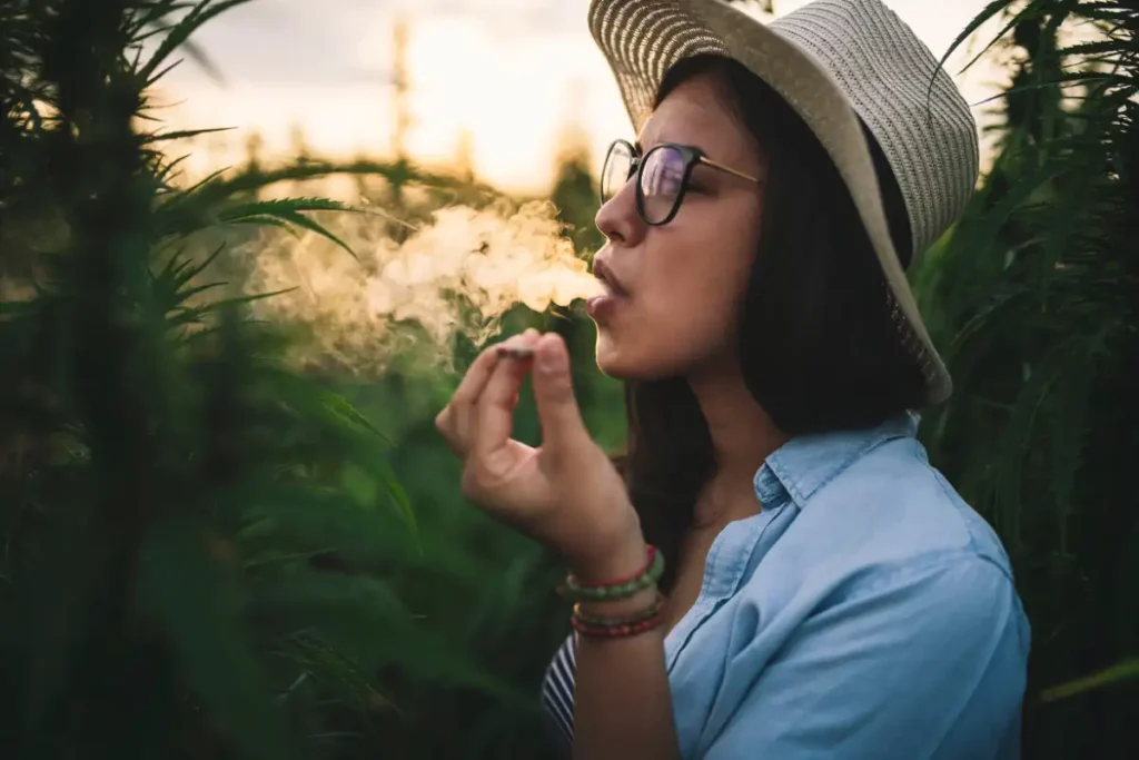 woman weeding