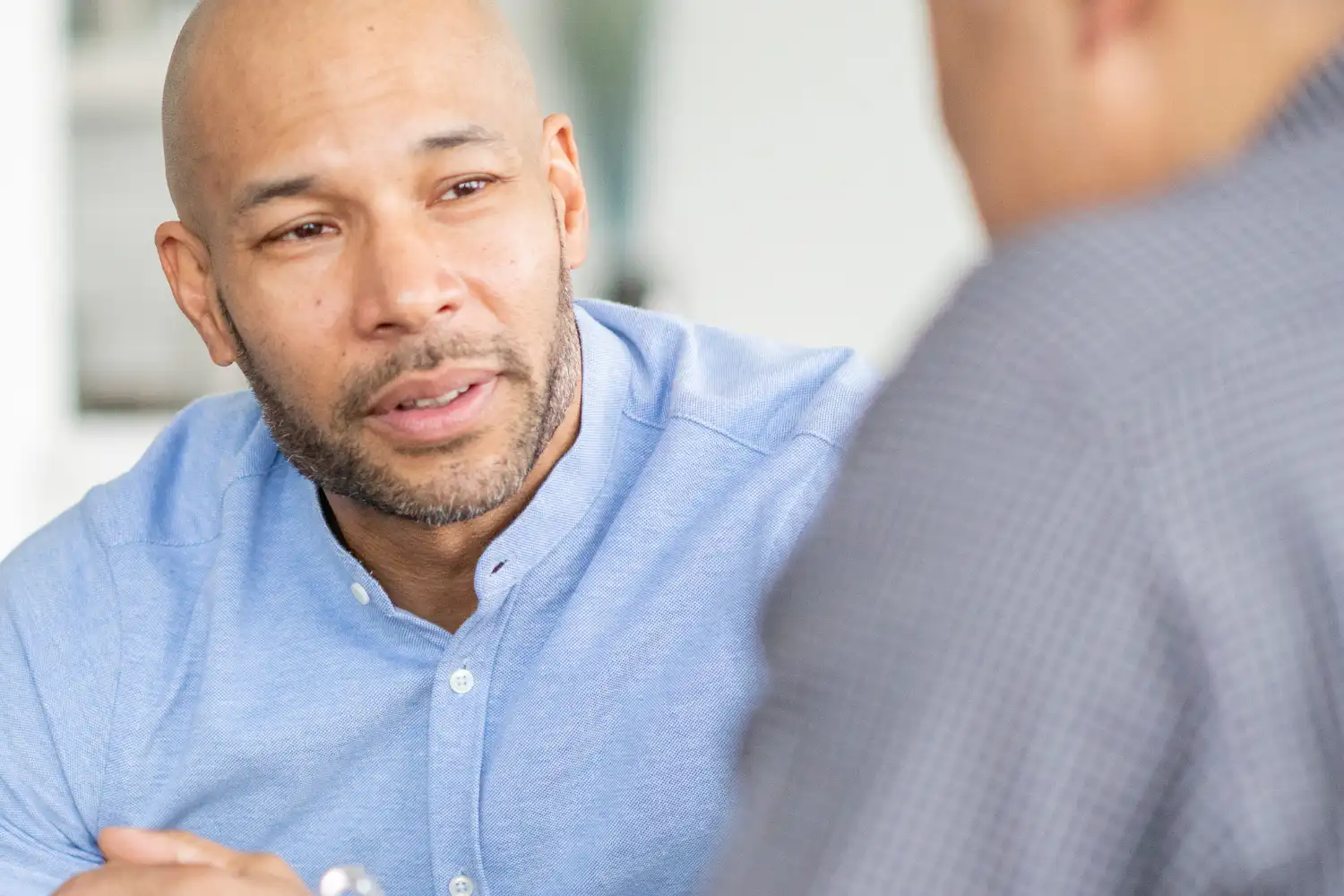 man during admission at drug and alcohol detox treatment center in menifee