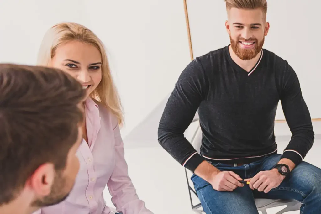 people during group therapy