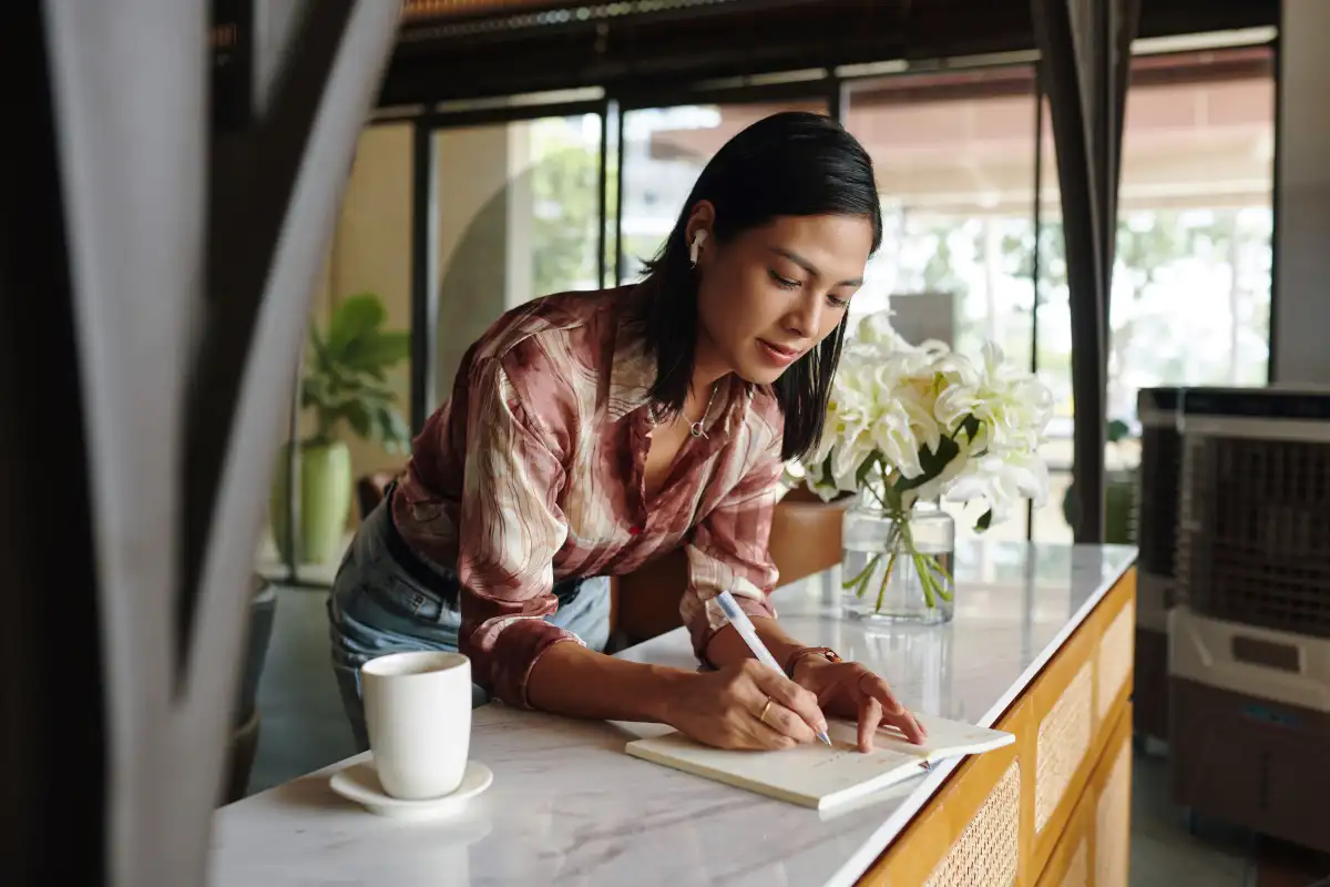 Female Entrepreneur Having Morning Coffee